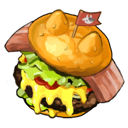 Mozzarina Cheeseburger item icon in Palworld