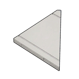 Clean Slanted Triangular Roof structure icon in Palworld