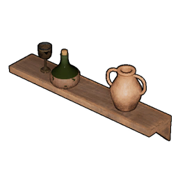 Wooden Decorative Wall Shelf structure icon in Palworld