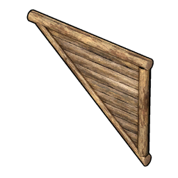 Wooden Triangular Wall (Inverted) structure icon in Palworld