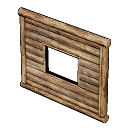 Wooden Wall and Window structure icon in Palworld