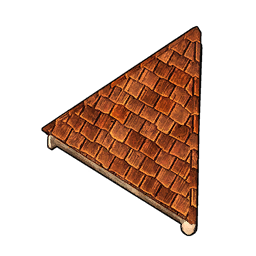 Wooden Slanted Triangular Roof structure icon in Palworld